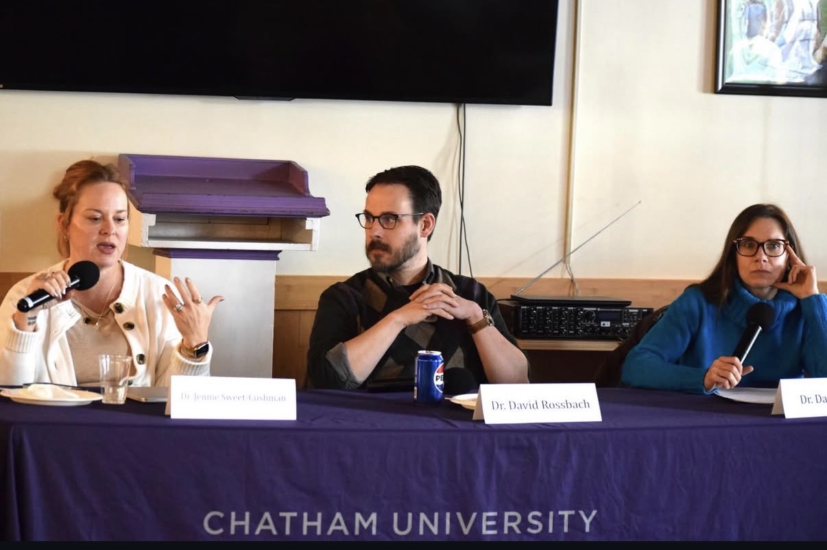 Jennie speaking on a panel