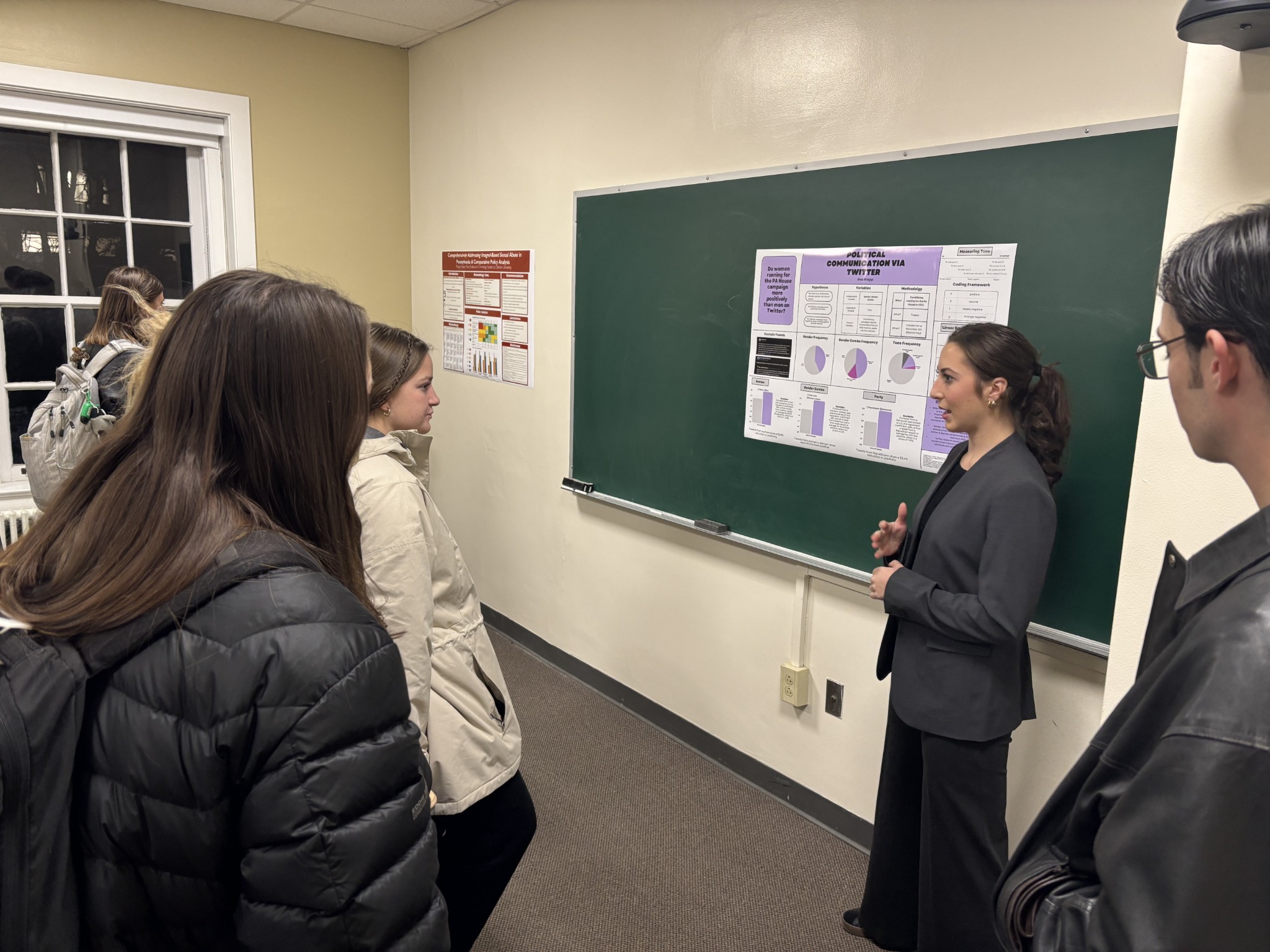 Students presenting research